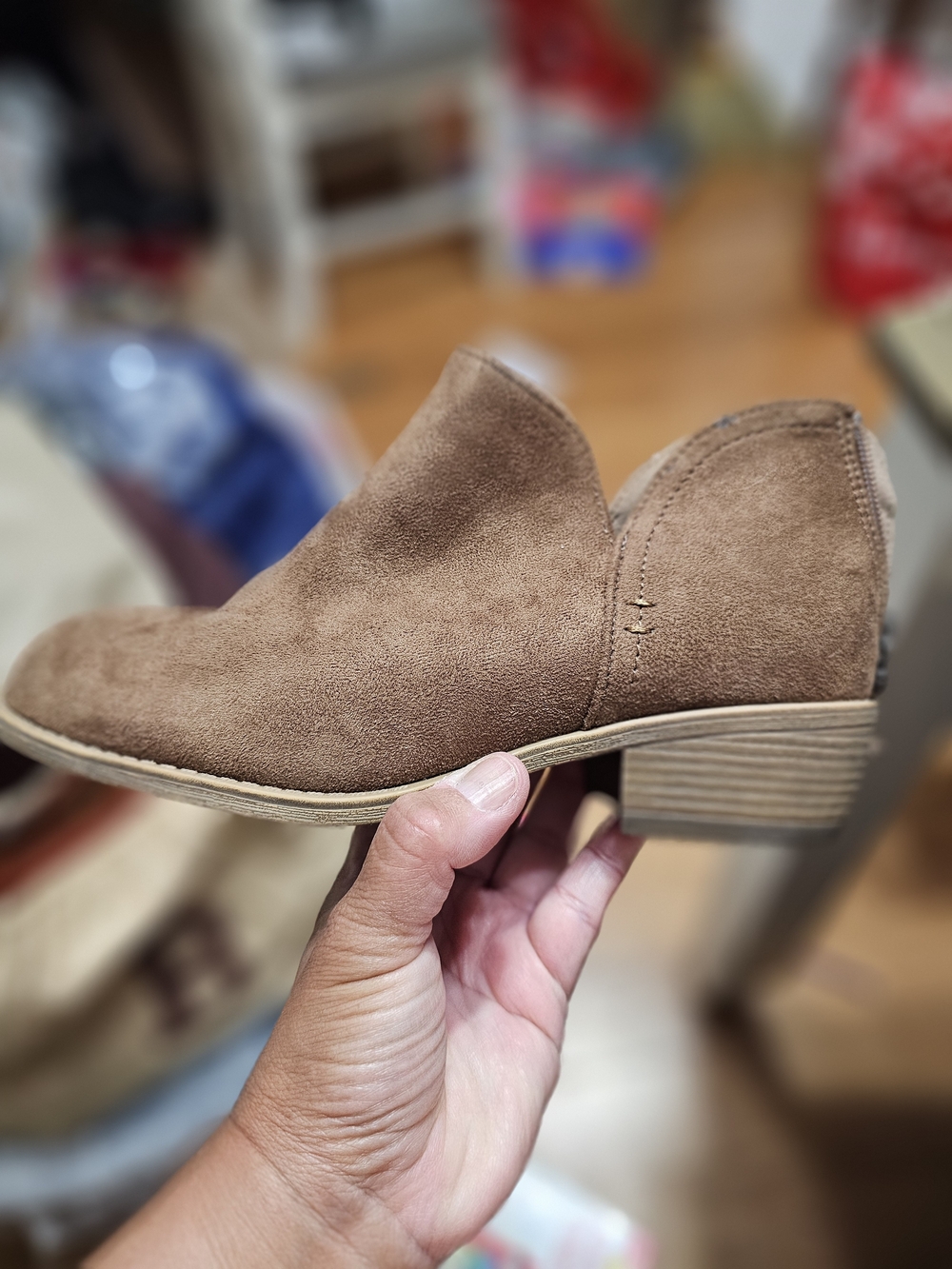 Journee Collection Brown Suede Cutout Ankle Bootie